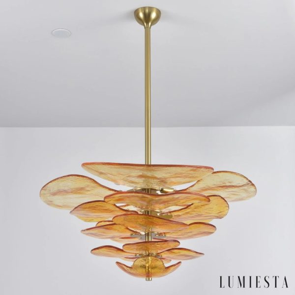 Rialto - lampa wisząca szklana glamour, ujęcie z dołu