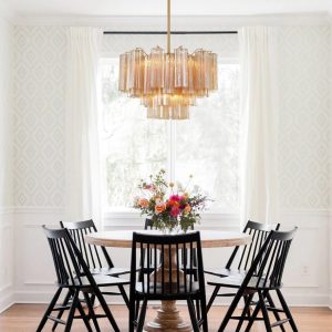 Scintilla - złota lampa wisząca glamour z dekoracyjną obręczą