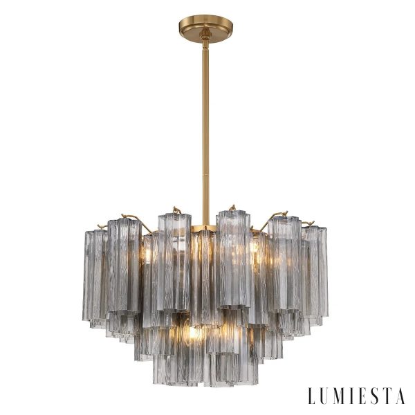Scintilla - elegancka lampa wisząca ze szkła i metalu