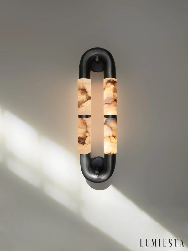 Samba - nowoczesna lampa wisząca z alabastrowym cylindrem i metalową górą