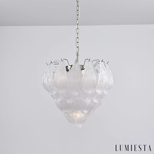 Lampa wisząca Solo do salonu - metalowa konstrukcja i szklany element od spodu