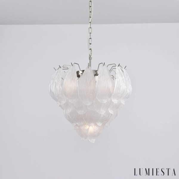 Lampa wisząca Solo - elegancka forma z metalu i szkła, widok z boku
