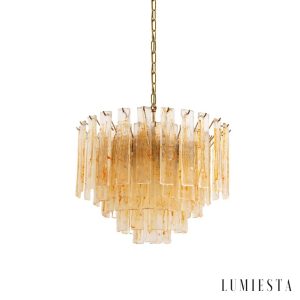 Lampa wisząca Stromboli - dekoracyjne szkło murano i mosiężne wykończenie