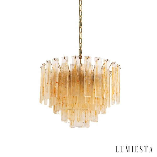 Lampa wisząca Stromboli - dekoracyjne szkło murano i mosiężne wykończenie