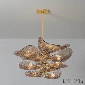 Lampa Venezia - szklane klosze zawieszone na metalowej obręczy
