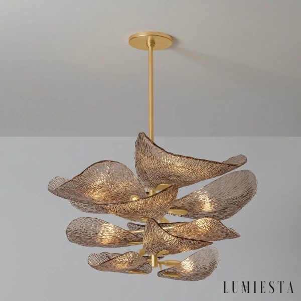Lampa Venezia - szklane klosze zawieszone na metalowej obręczy