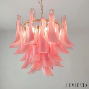 Vesta - lampa wisząca z metalowym wykończeniem w niklu, detal mocowania