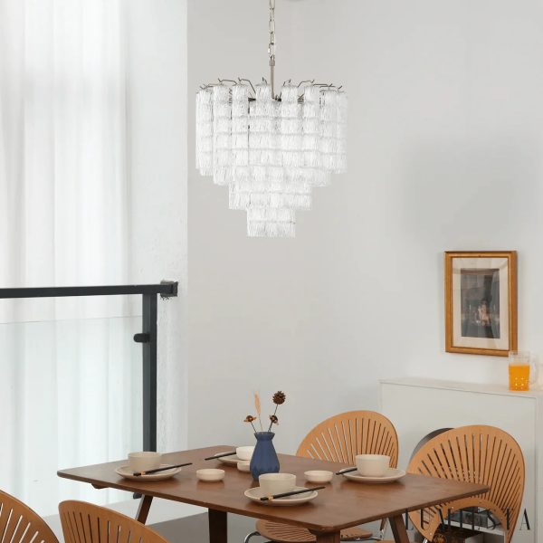 Visione - lampa wisząca nikiel, widok całej formy z góry
