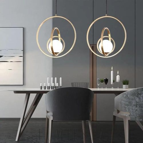 Pendant lamp with a round design in a modern style