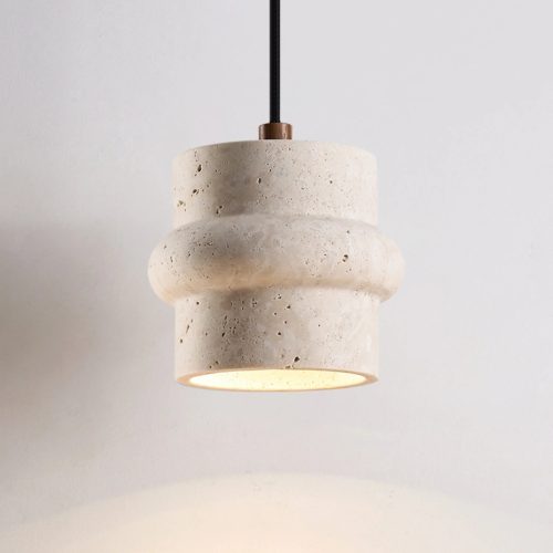 Adriaticia - lampa wisząca trawertynowa Ø 14 cm