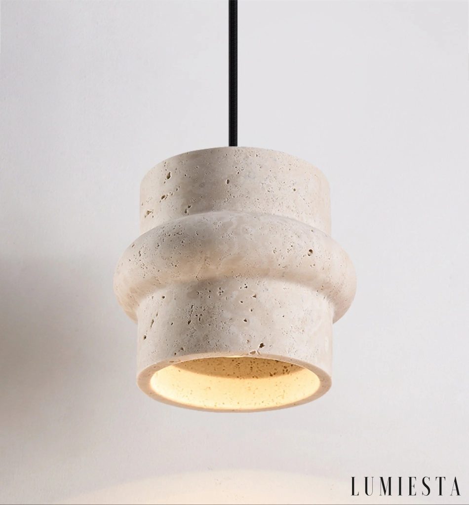 Adriaticia - lampa wisząca trawertynowa Ø 14 cm