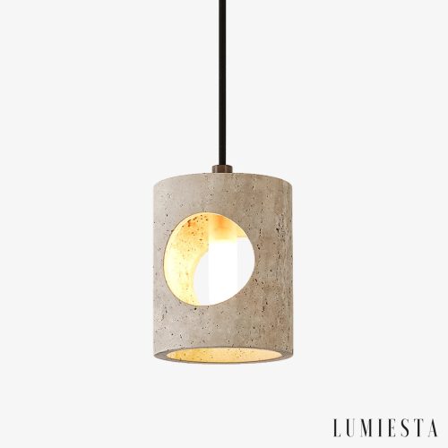 Altravia - lampa wisząca trawertynowa Ø 12 cm