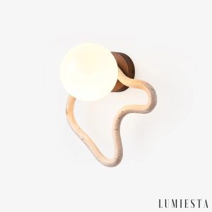 Andoria - kinkiet ścienny trawertynowy Ø 21 cm