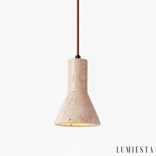 Antwerpa - lampa wisząca trawertynowa Ø 12 cm