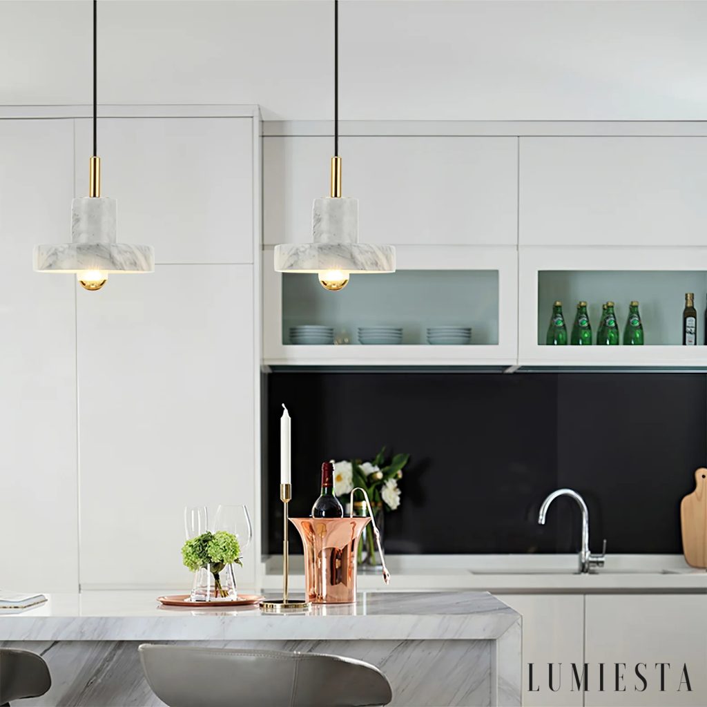 Aurestria - lampa wisząca marmurowa Ø 18 cm