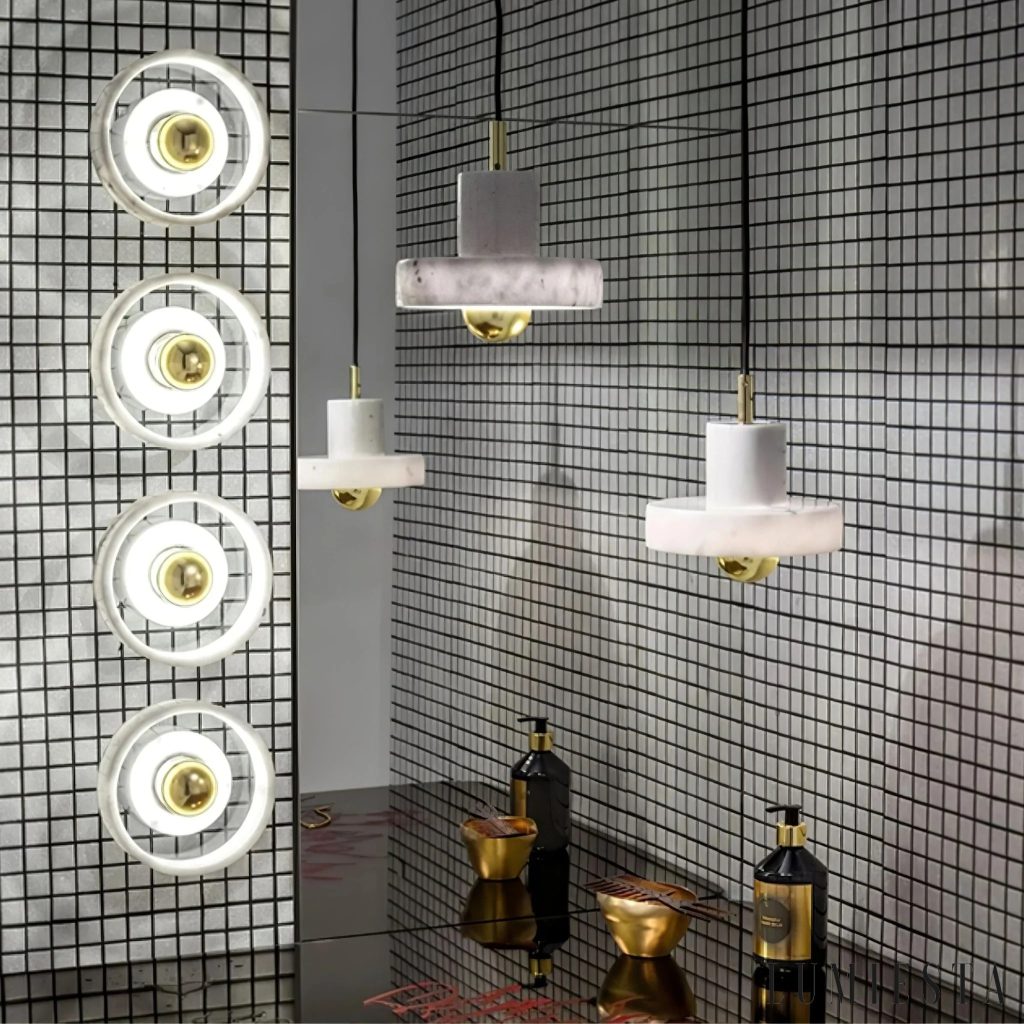 Aurestria - lampa wisząca marmurowa Ø 18 cm