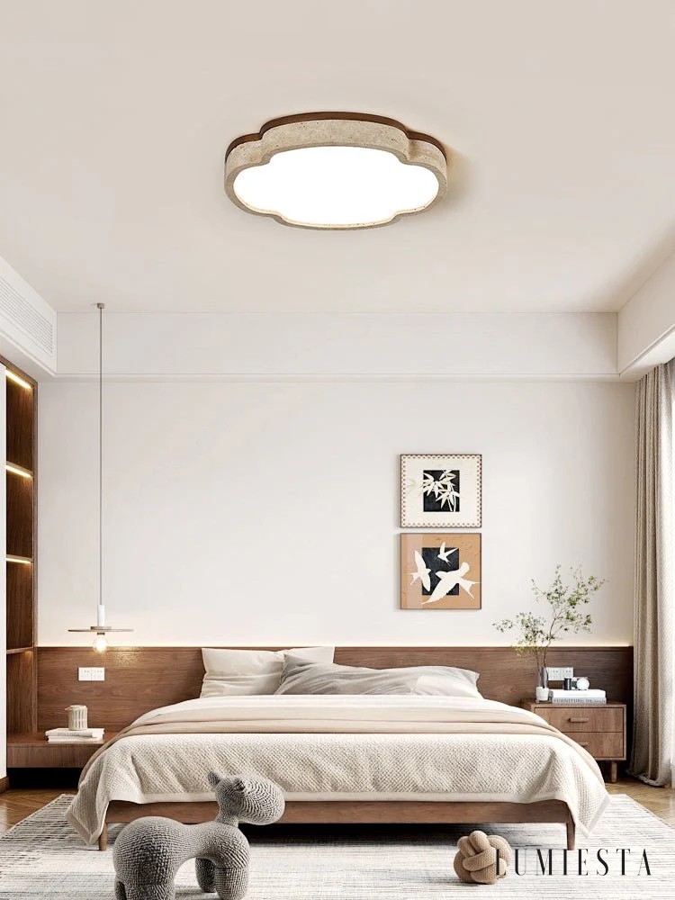Aureterria - lampa sufitowa plafon trawertynowy w formie chmury Ø 37–58 cm