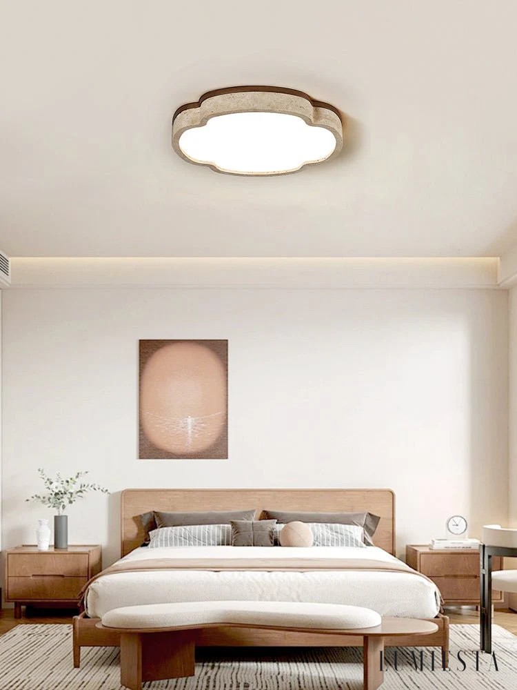 Aureterria - lampa sufitowa plafon trawertynowy w formie chmury Ø 37–58 cm