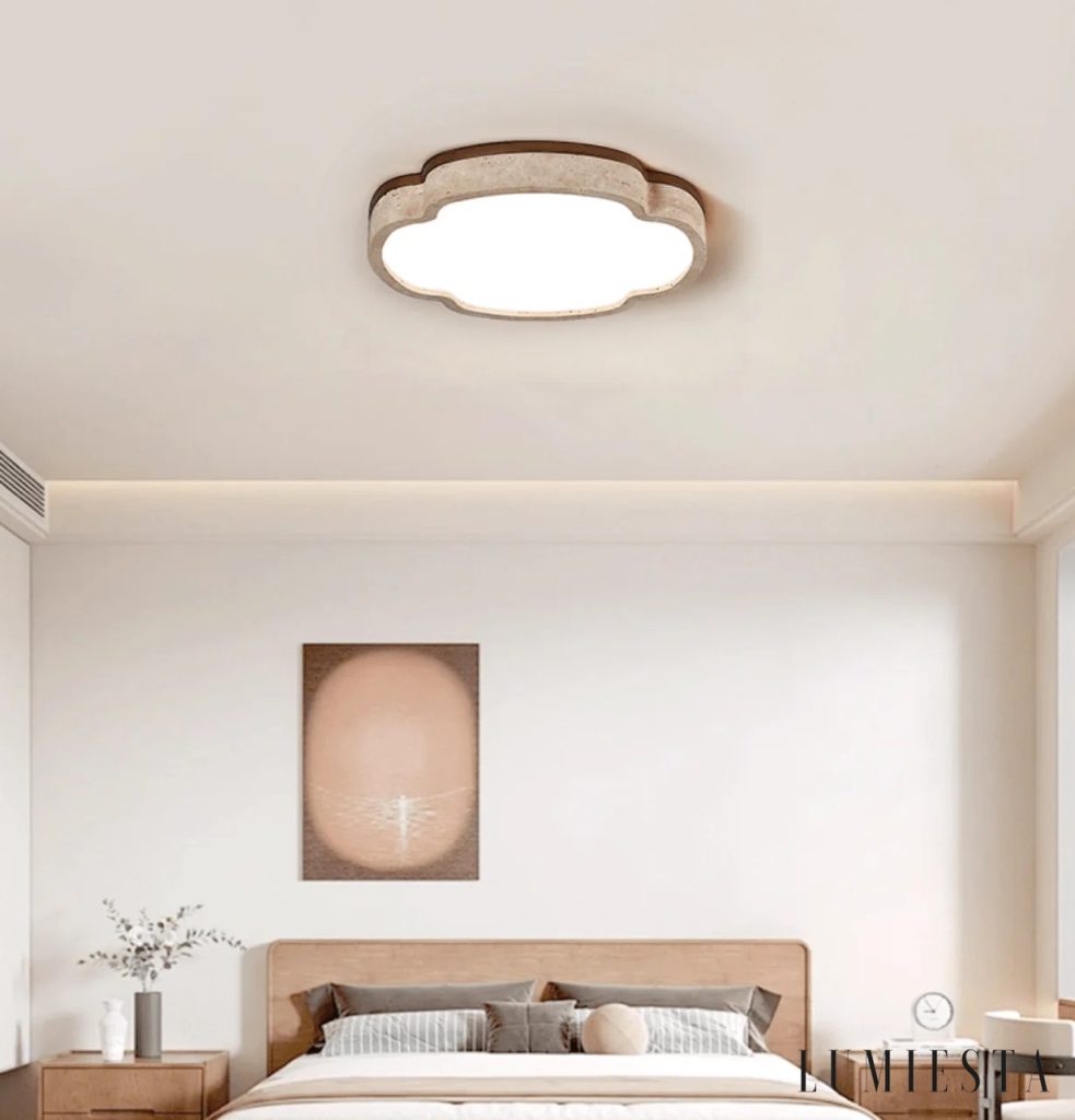 Aureterria - lampa sufitowa plafon trawertynowy w formie chmury Ø 37–58 cm