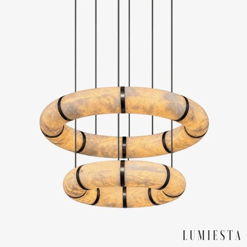 Barria - żyrandol alabastrowy pierścieniowy Ø 40-80 cm