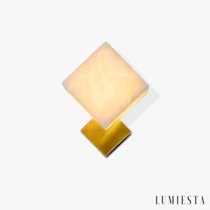 Byzania - kinkiet ścienny alabastrowy Ø 14 cm