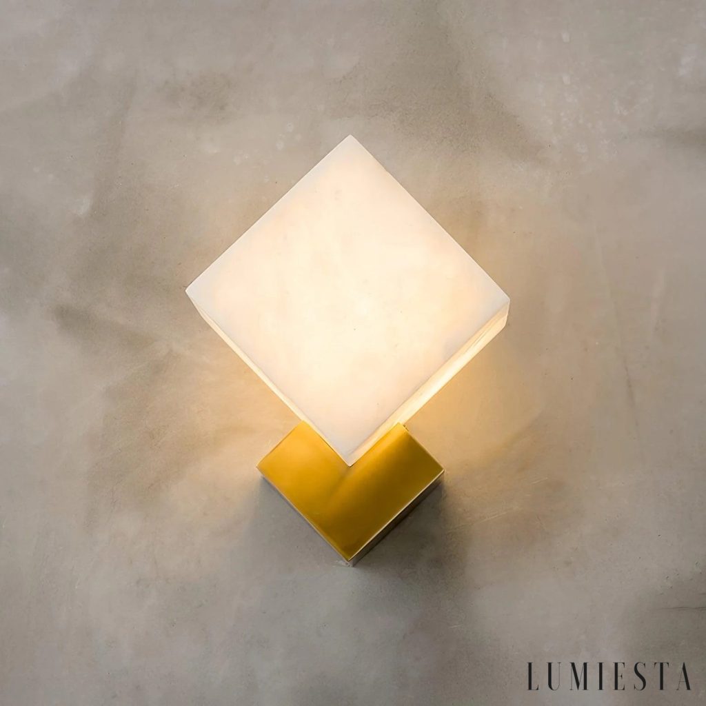 Byzania - kinkiet ścienny alabastrowy Ø 14 cm