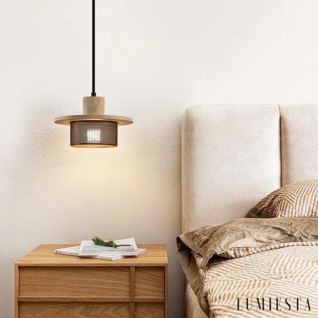 Caldera - lampa wisząca trawertynowa Ø 20 cm