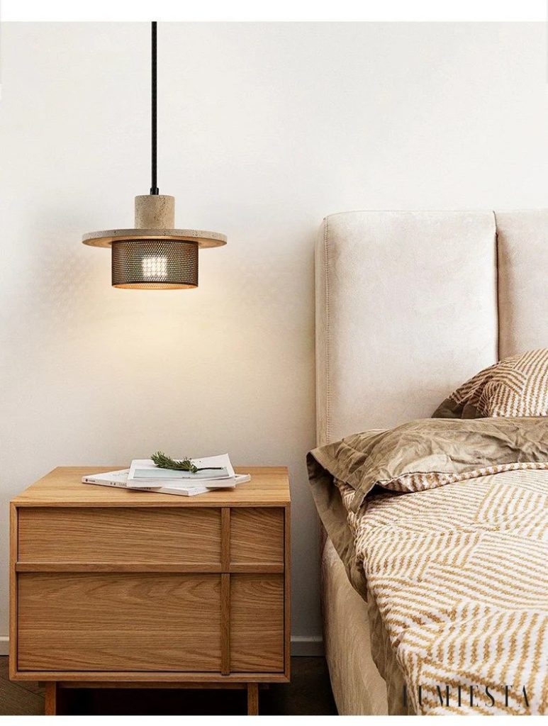 Caldera - lampa wisząca trawertynowa Ø 20 cm