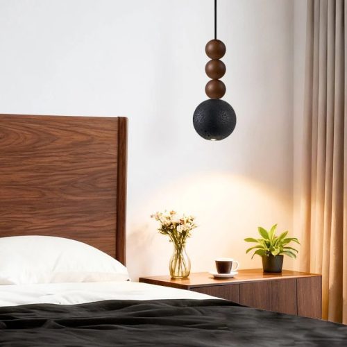 Cipia - lampa wisząca trawertynowa kula Ø 10 cm