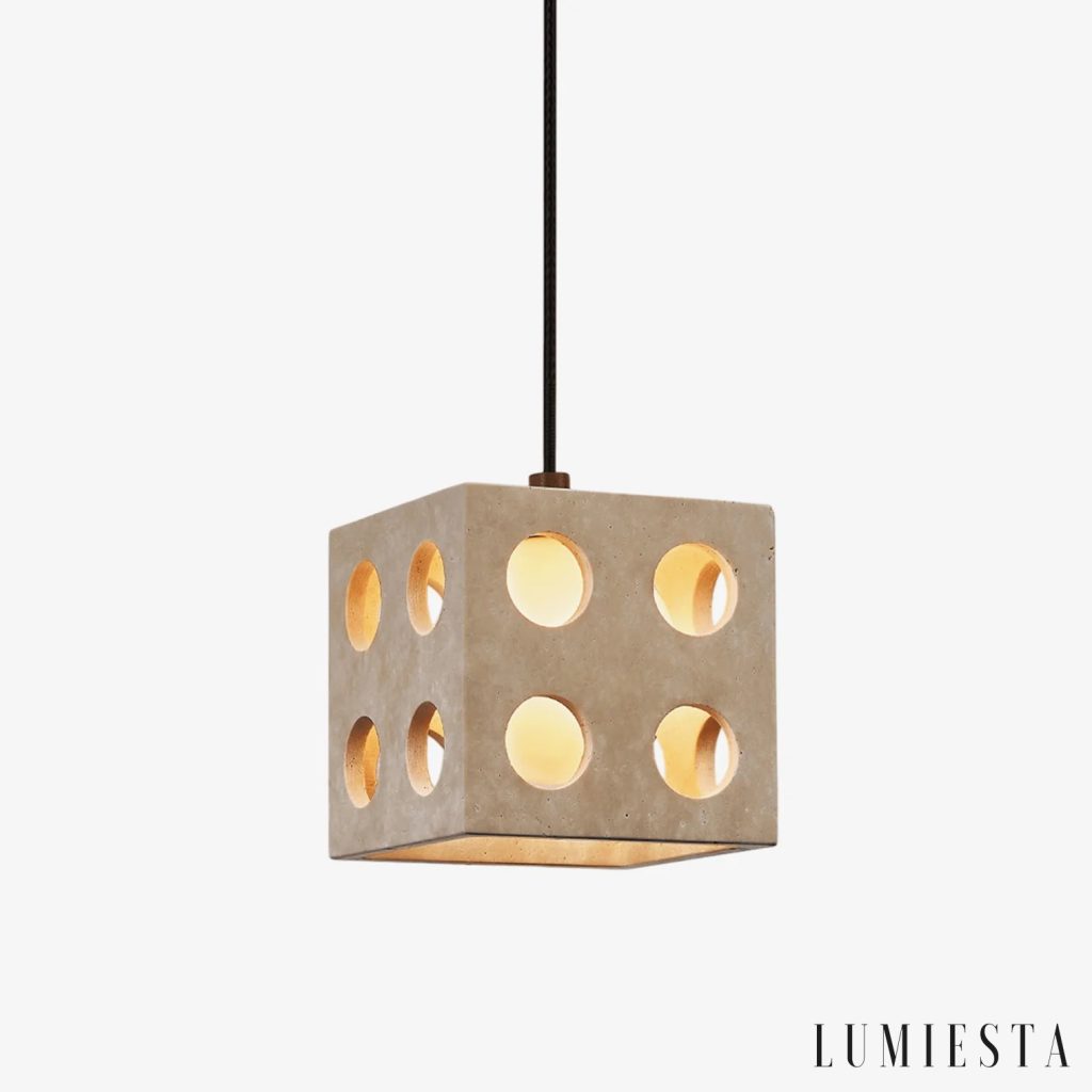 Comporia - lampa wisząca trawertynowa Ø 13.5 cm