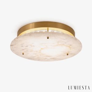 Cortia - lampa sufitowa alabastrowa dysk