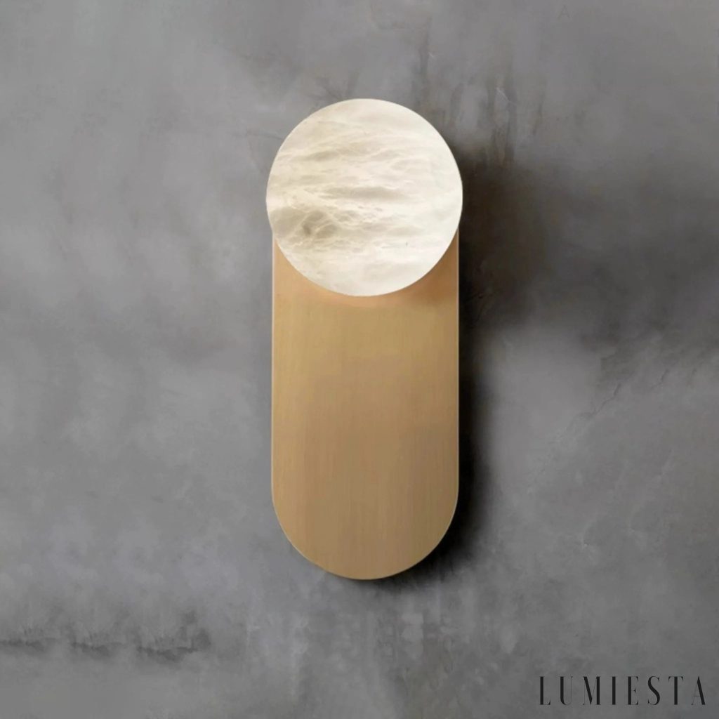 Crestavia - kinkiet ścienny alabastrowy Ø 12 cm