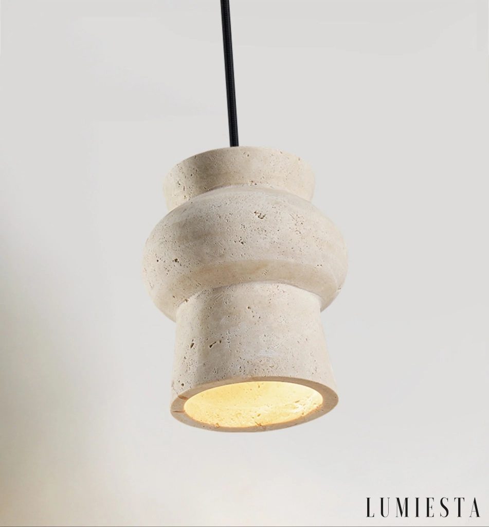 Fulia - lampa wisząca trawertynowa Ø 12 cm