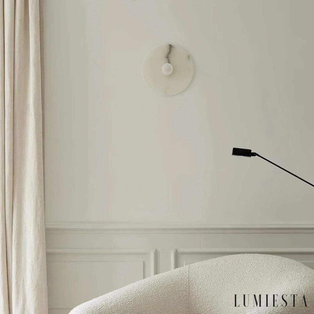 Habia - kinkiet ścienny alabastrowy Ø 20–35 cm
