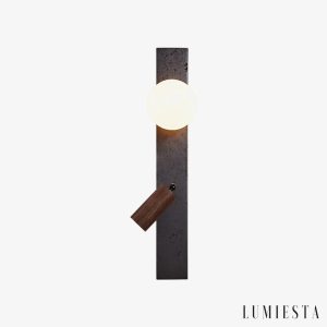 Kremia - kinkiet ścienny trawertynowy wys. 58 cm