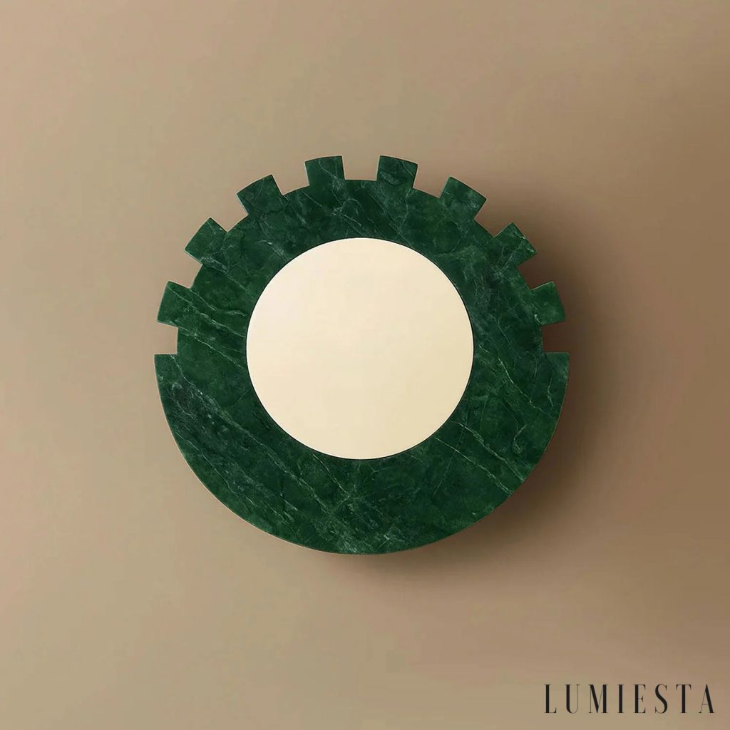 Lilia - kinkiet ścienny z marmuru lub trawertynu Ø 25 cm