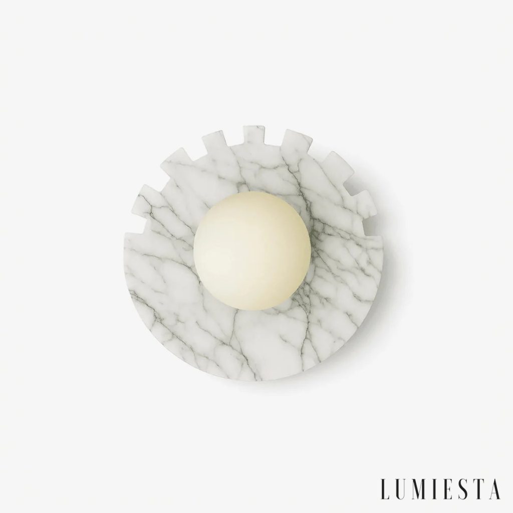 Lilia - kinkiet ścienny z marmuru lub trawertynu Ø 25 cm