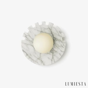 Lilia - kinkiet ścienny z marmuru lub trawertynu Ø 25 cm