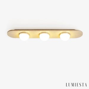 Logia - lampa sufitowa trawertynowa podłużna, dł. 28–60 cm