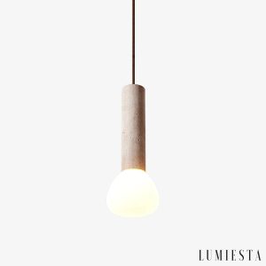 Macia - lampa wisząca trawertynowa Ø 12–50 cm