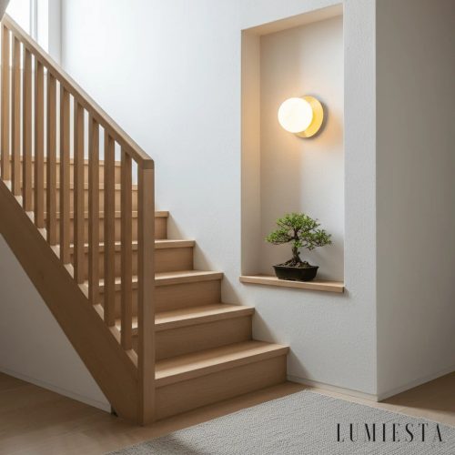 Mistia - kinkiet ścienny alabastrowy Ø 18 cm