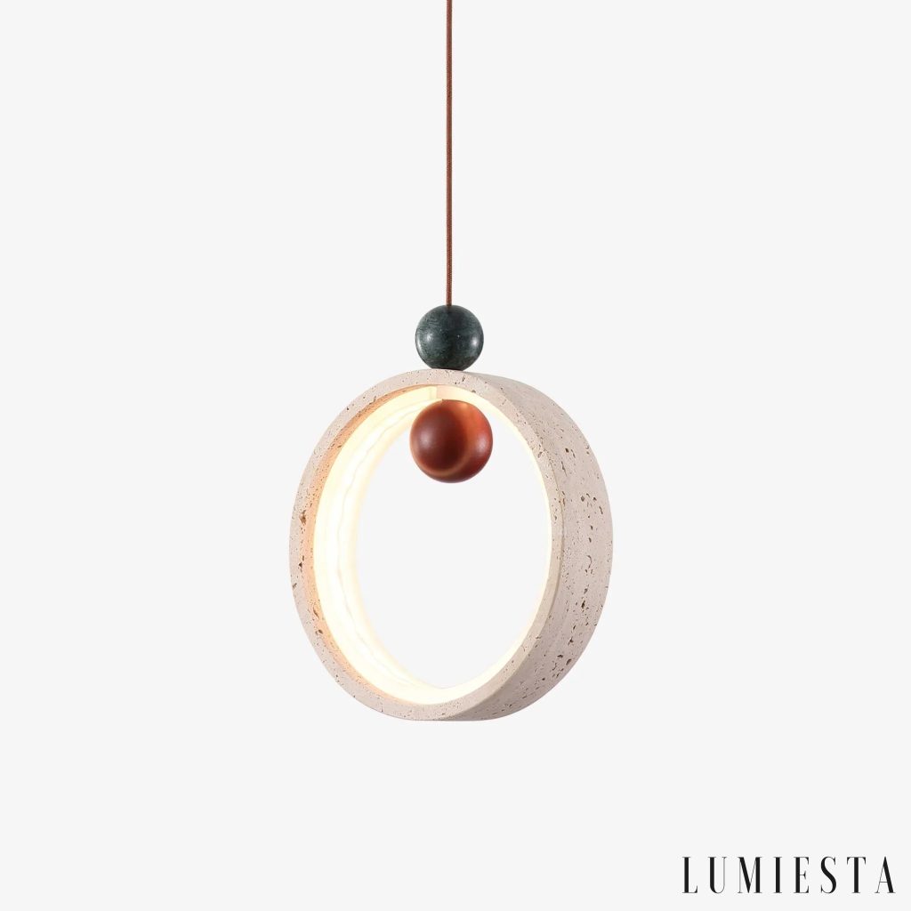 Nefelia - lampa wisząca trawertynowa Ø 20 cm