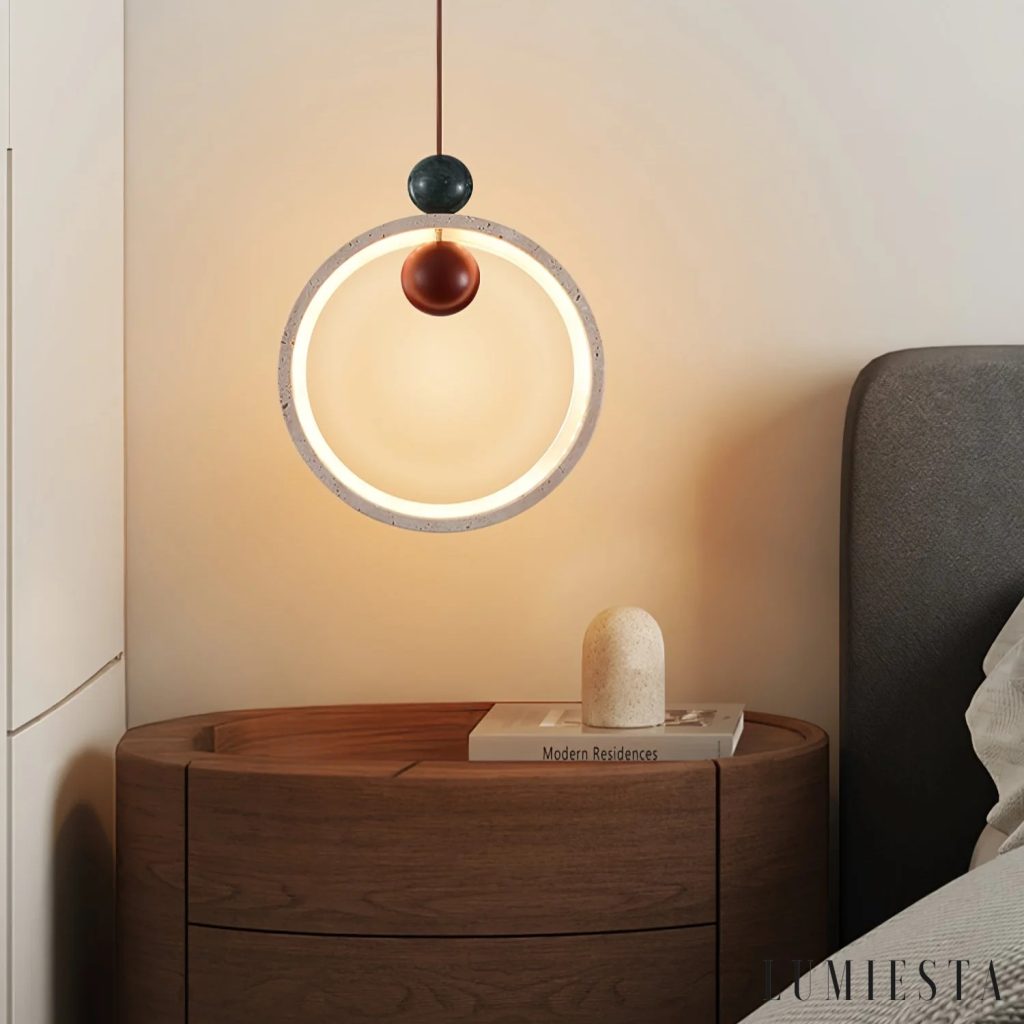 Nefelia - lampa wisząca trawertynowa Ø 20 cm