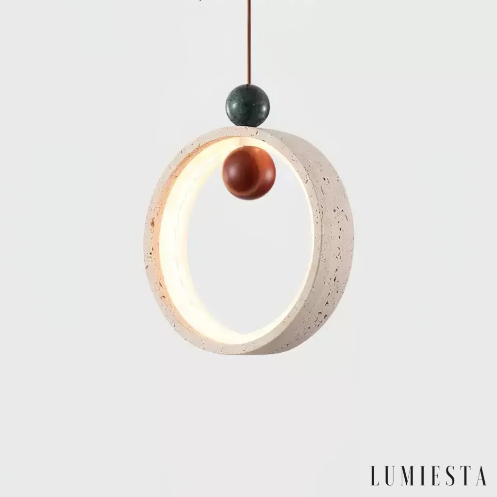 Nefelia - lampa wisząca trawertynowa Ø 20 cm