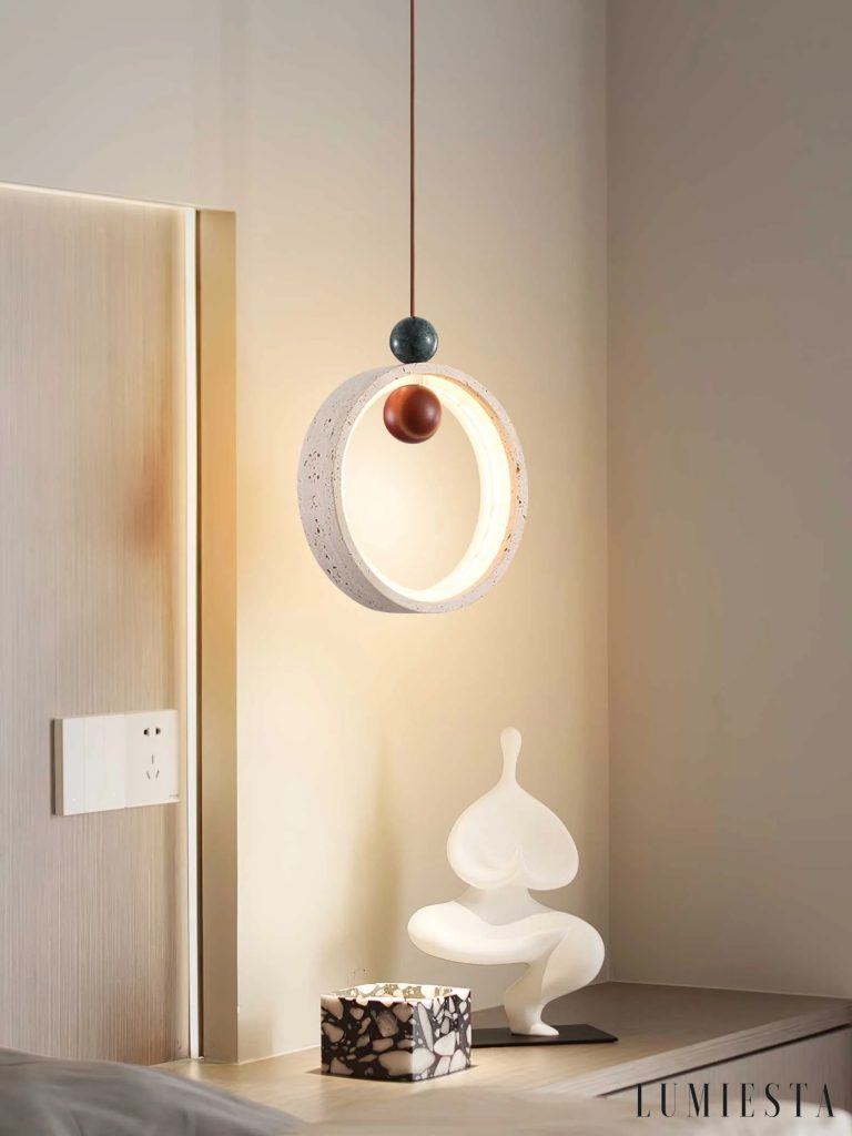 Nefelia - lampa wisząca trawertynowa Ø 20 cm