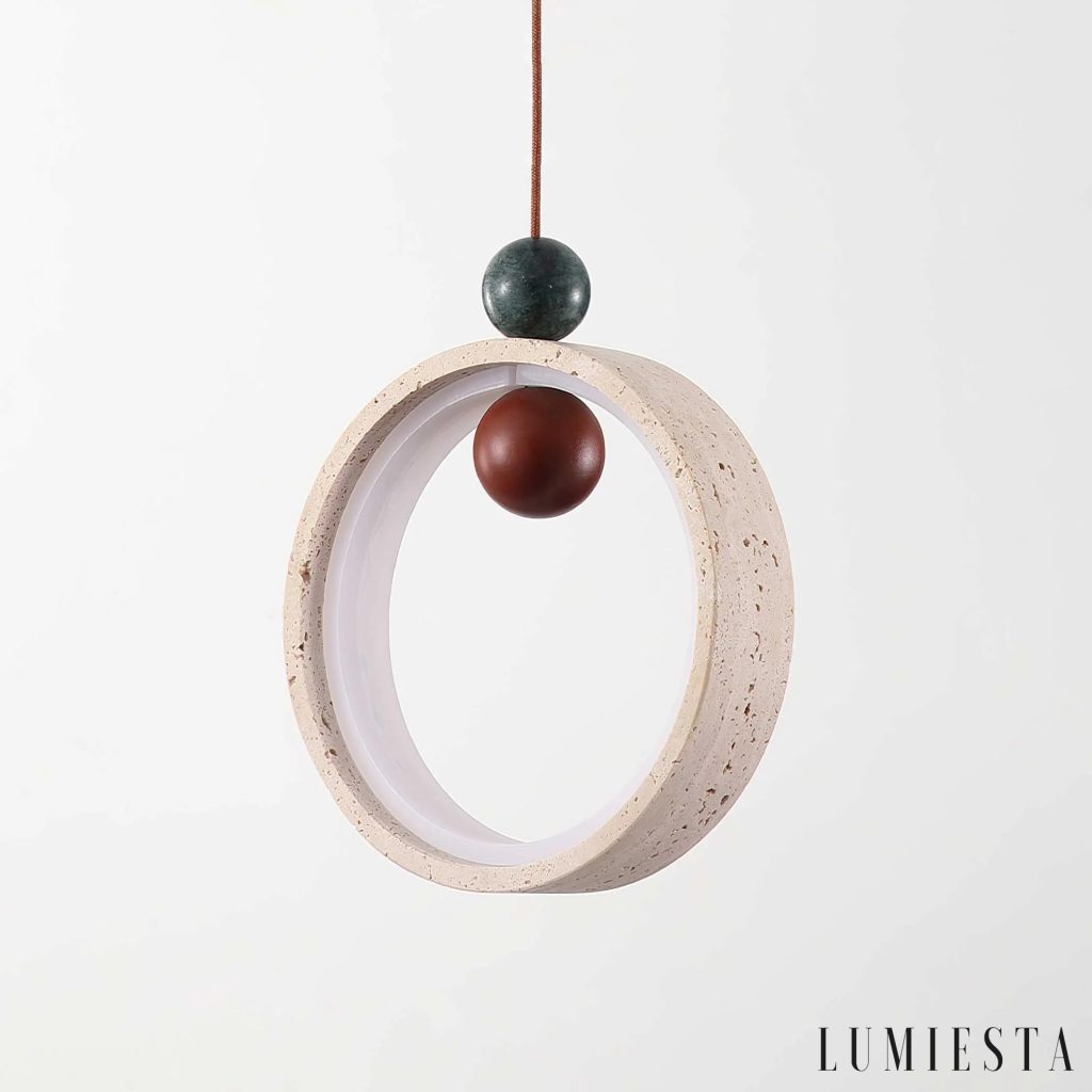 Nefelia - lampa wisząca trawertynowa Ø 20 cm