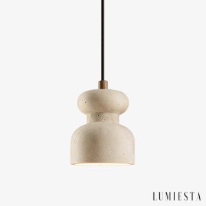 Nizia - lampa wisząca trawertynowa Ø 12 cm