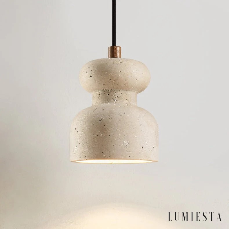 Nizia - lampa wisząca trawertynowa Ø 12 cm