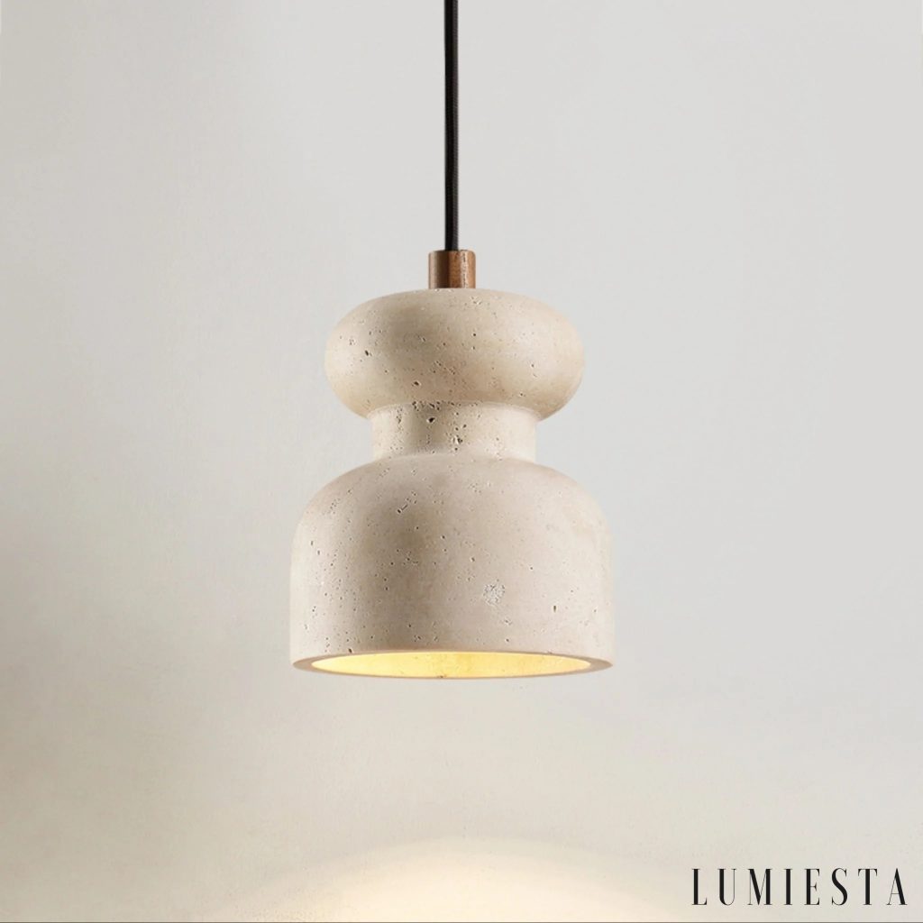 Nizia - lampa wisząca trawertynowa Ø 12 cm
