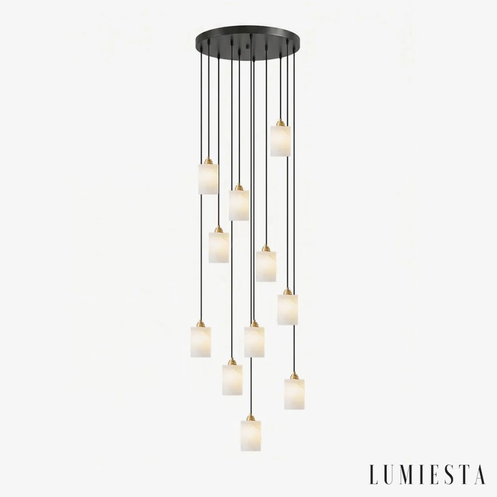 Nizzaria - alabaster cluster chandelier